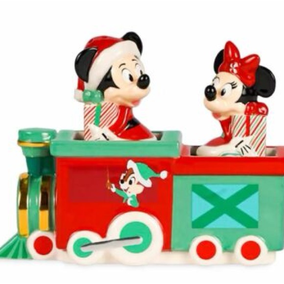 Disney Other - Disney Mickey and Minnie Christmas Train Salt and Pepper Shakers